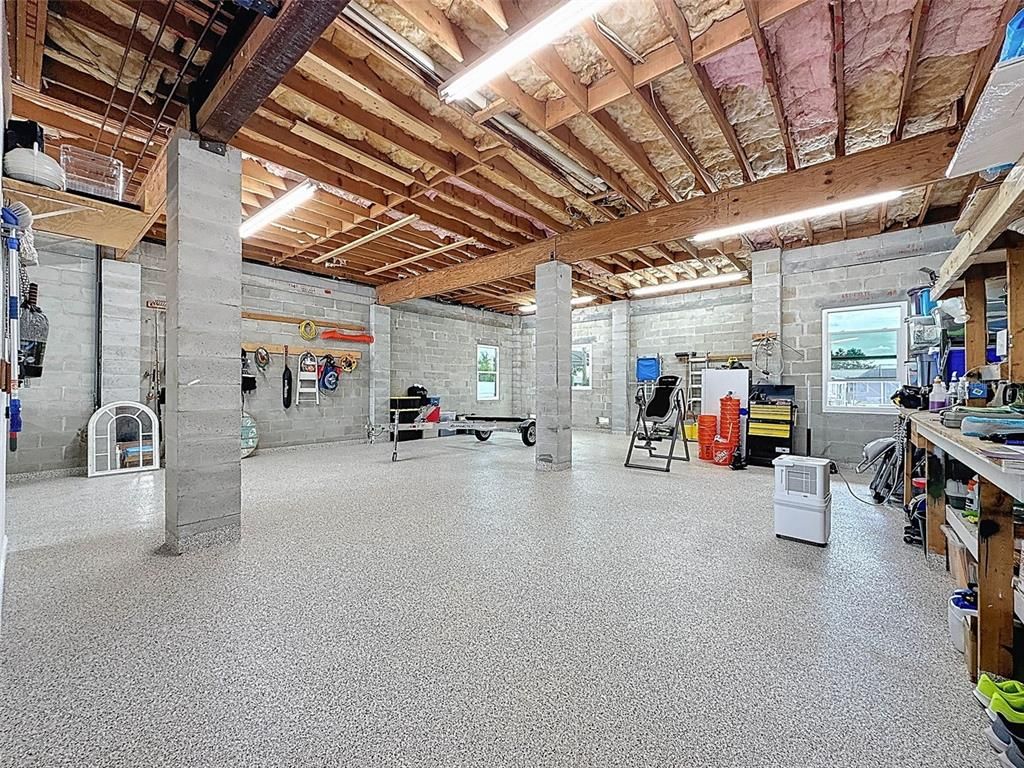 Fitness Equipment, Interior, Stone Walls, Wooden Beams