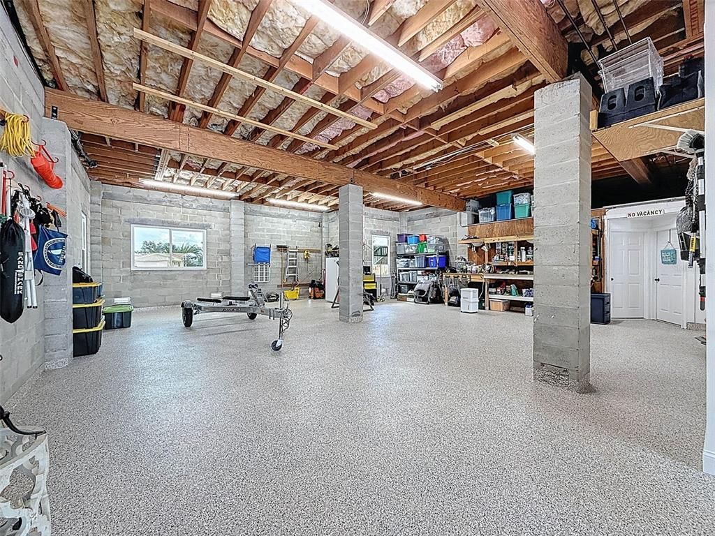 Fitness Equipment, Interior, Stone Walls, Wooden Beams