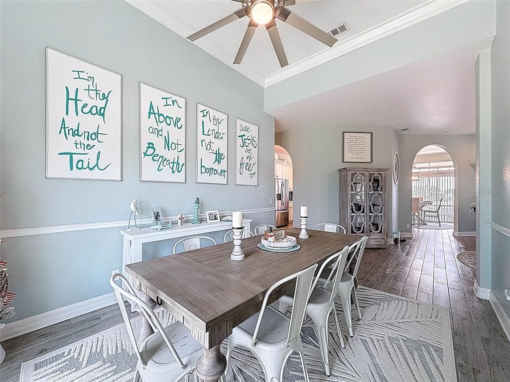 Dining room, Interior, Wood Texture Flooring