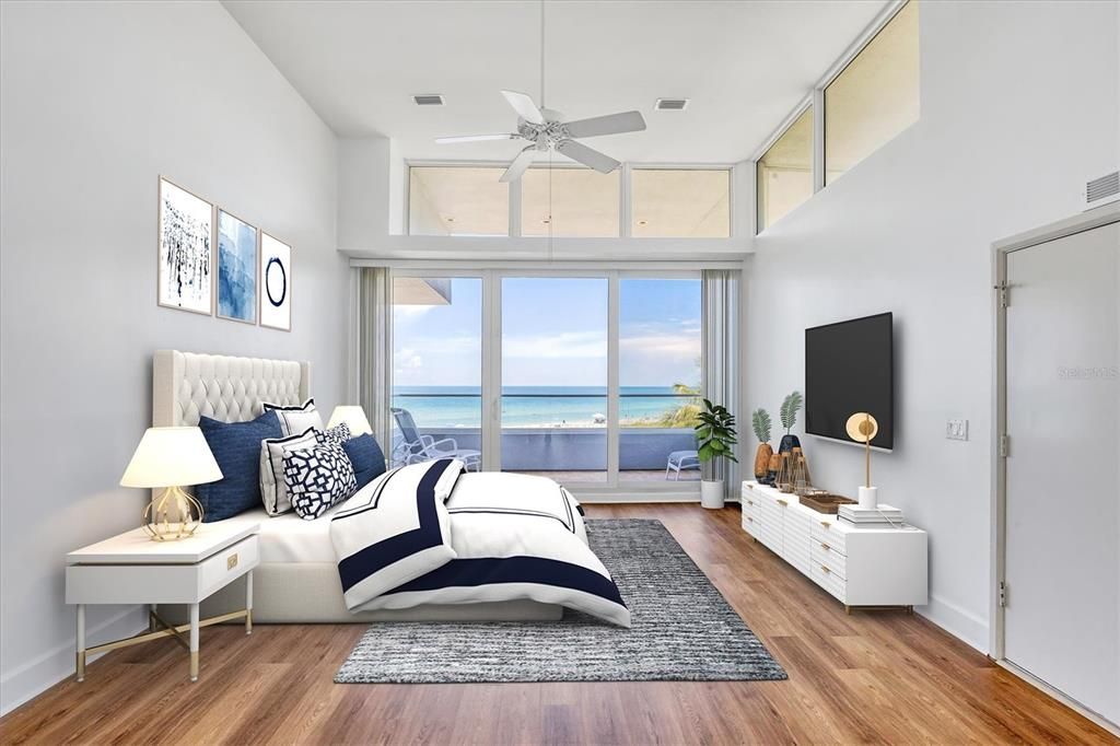 Bedroom, Interior, Water, Wood Texture Flooring