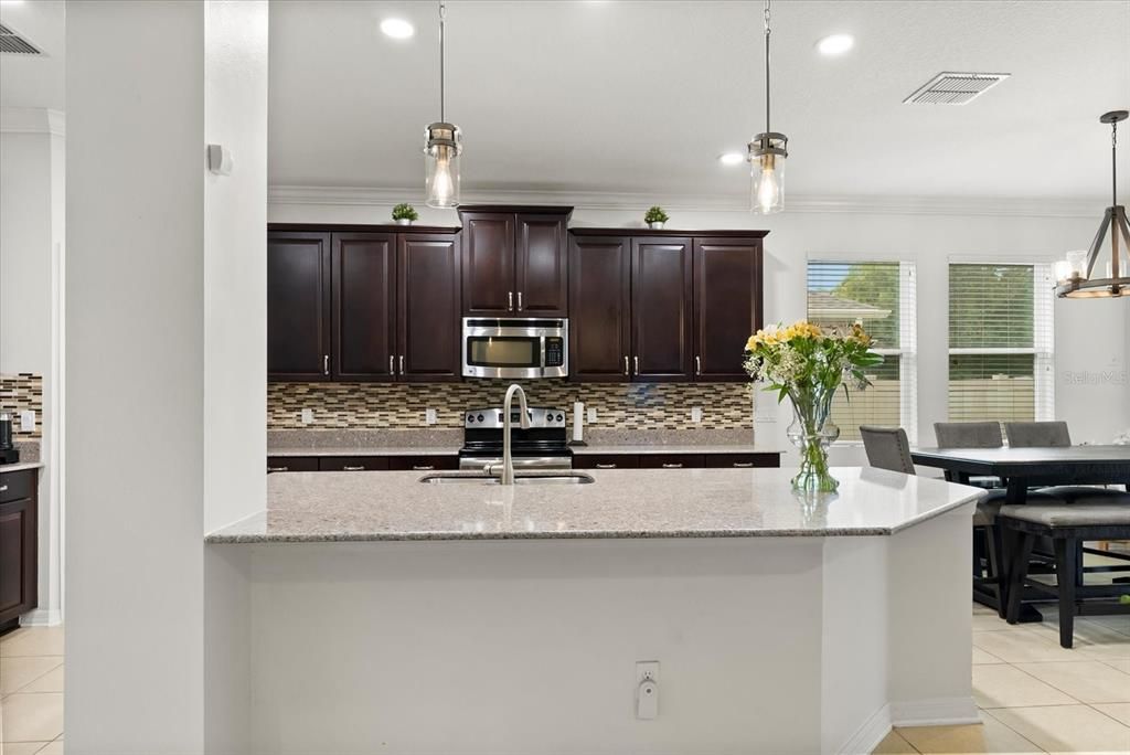 Dining room, Interior, Kitchen, Pendant Lights, Recessed Lighting