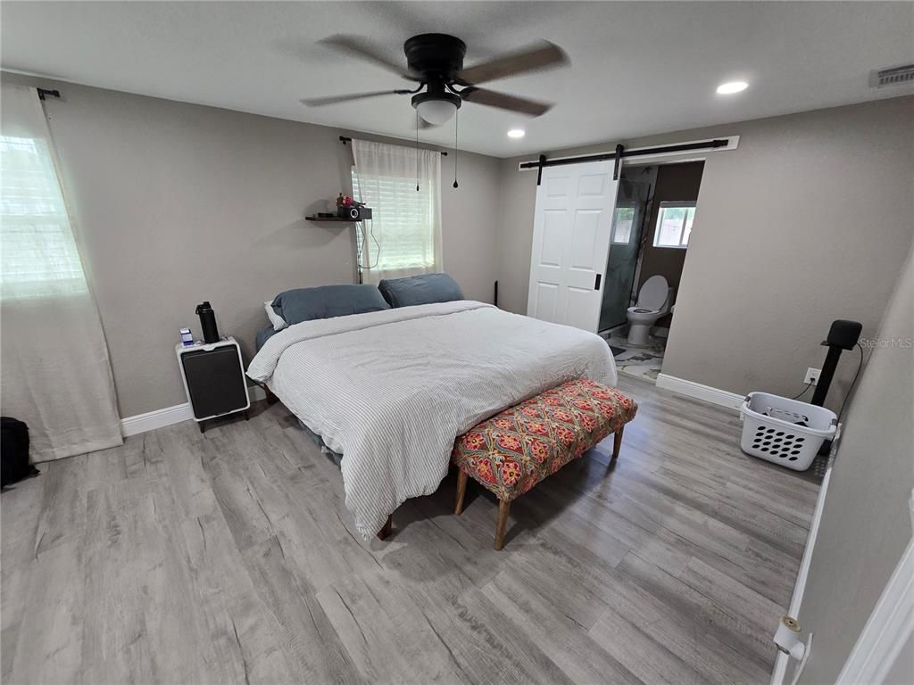 Bathroom, Bedroom, Interior, Recessed Lighting, Wood Texture Flooring