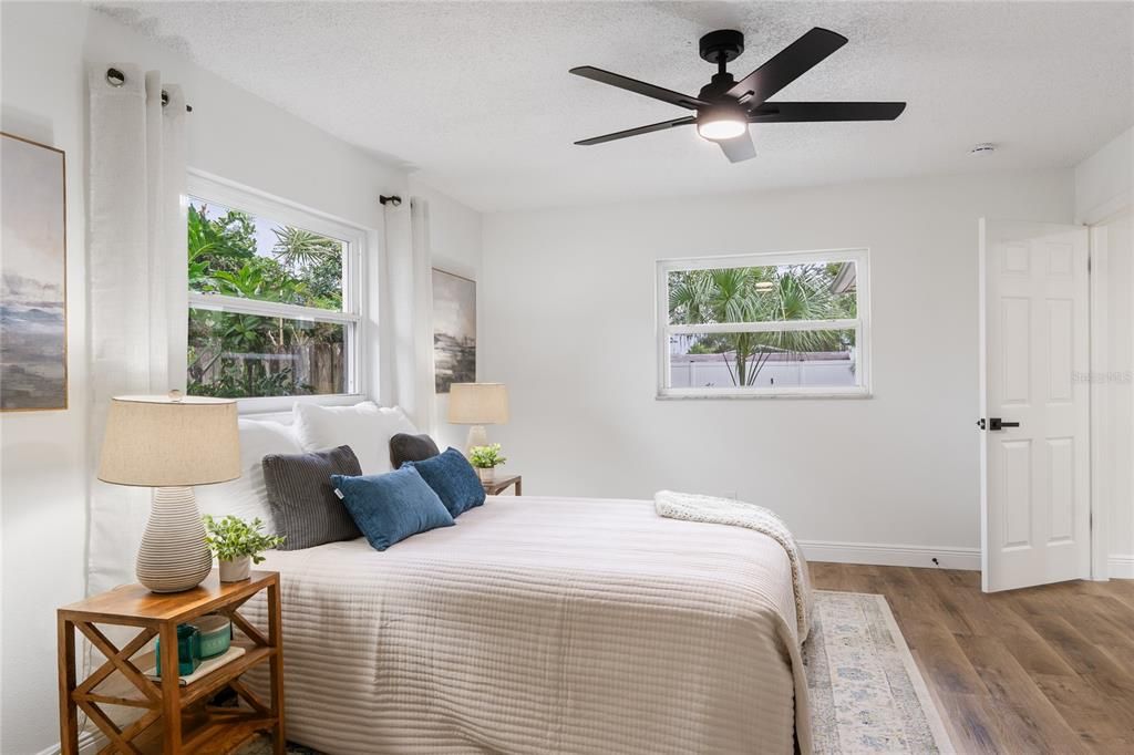Bedroom, Interior, Wood Texture Flooring