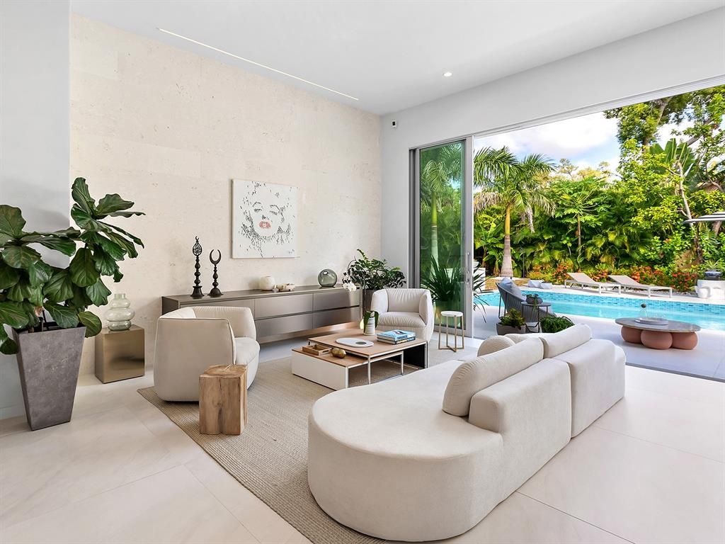 Interior, Living room, Pool, Recessed Lighting