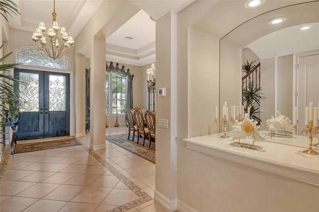 Chandelier, Dining room, Interior, Recessed Lighting