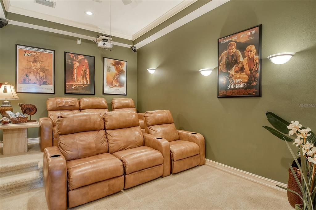 Home Theatre Room, Interior, Recessed Lighting, Theatre Room