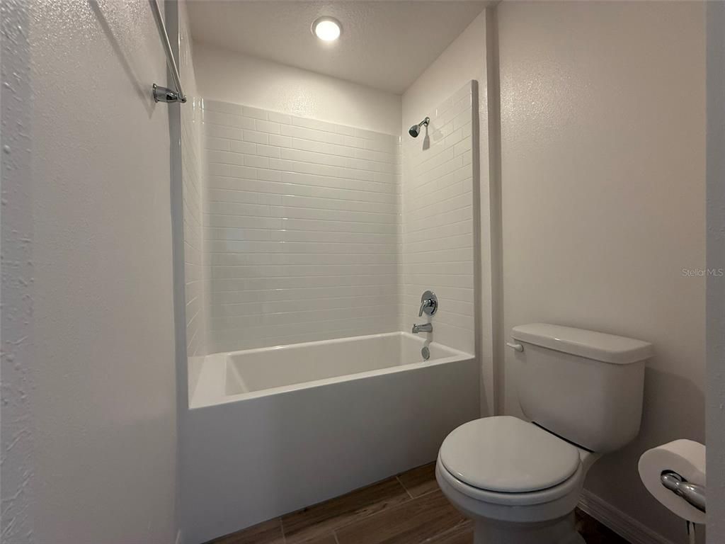 Bathroom, Interior, Recessed Lighting, Wood Texture Flooring