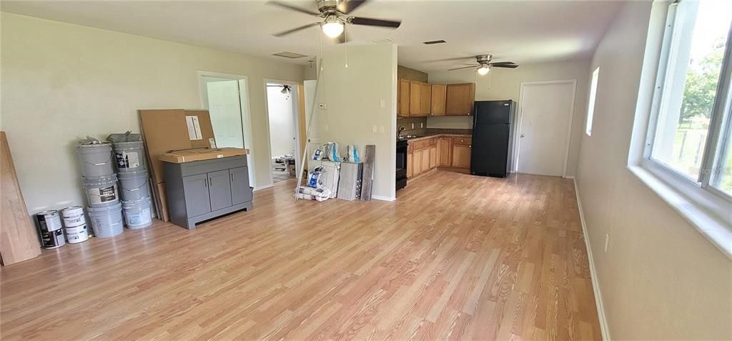 Interior, Kitchen, Wood Texture Flooring