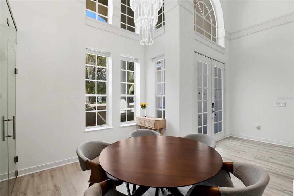 Dining room, Interior, Wood Texture Flooring