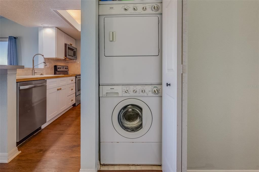 Interior, Kitchen, Utility Closets, Washer, Wood Texture Flooring