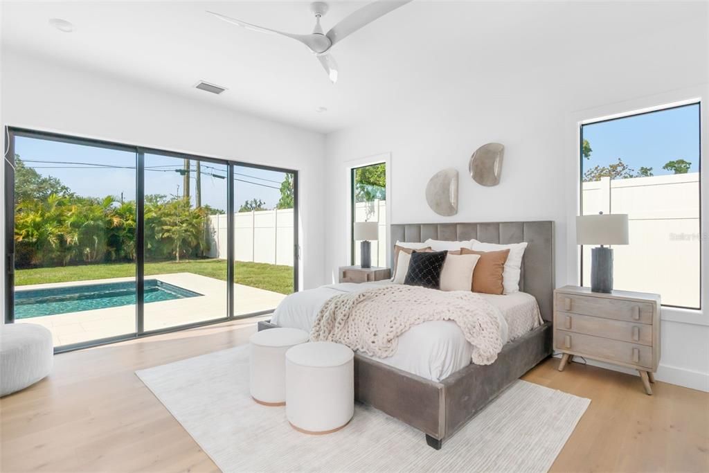 Bedroom, Interior, Wood Texture Flooring