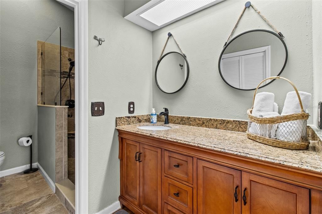 Bathroom, Dual Sink Vanities, Glass Shower, Interior