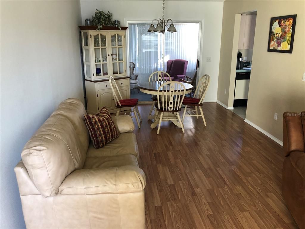 Dining room, Interior, Living room, Pendant Lights, Wood Texture Flooring