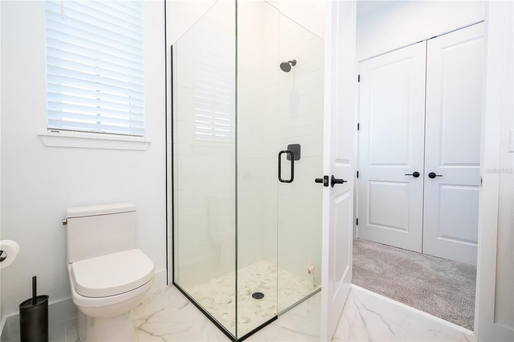 Bathroom, Glass Shower, Interior, Marble