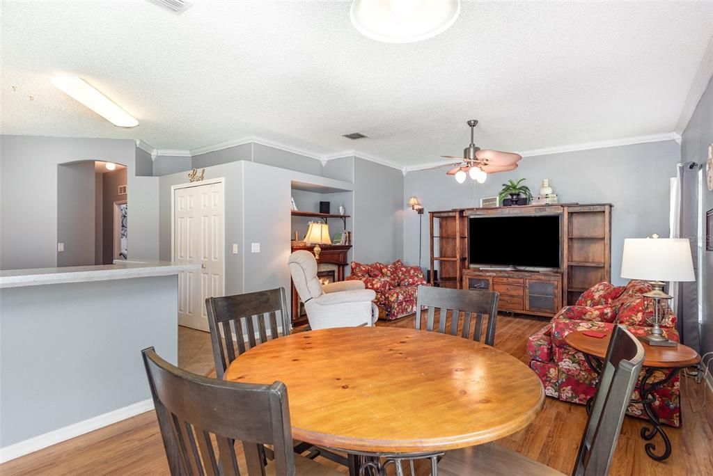 Dining room, Interior, Wood Texture Flooring