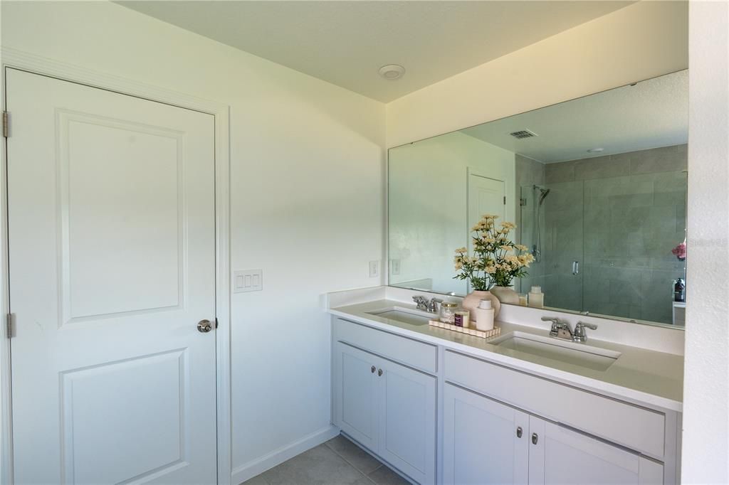 Bathroom, Dual Sink Vanities, Glass Shower, Interior