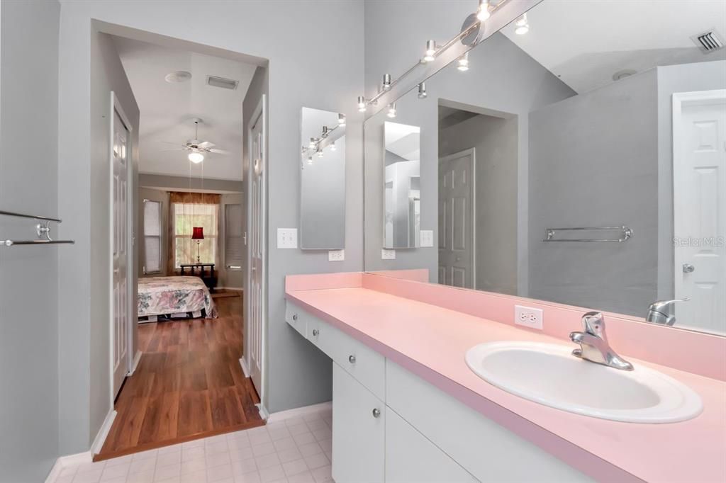 Bathroom, Bedroom, Dual Sink Vanities, Interior, Wood Texture Flooring