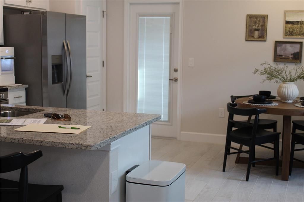 Dining room, Interior, Kitchen, Stainless Steel Appliances, Wood Texture Flooring