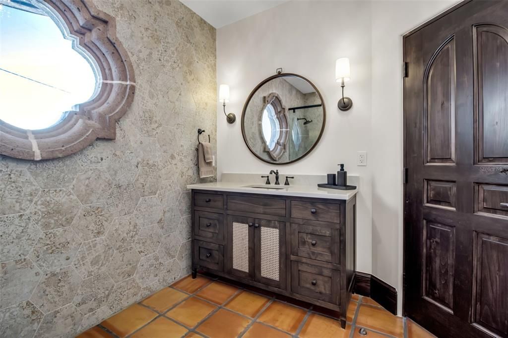Bathroom, Interior, Stone Walls