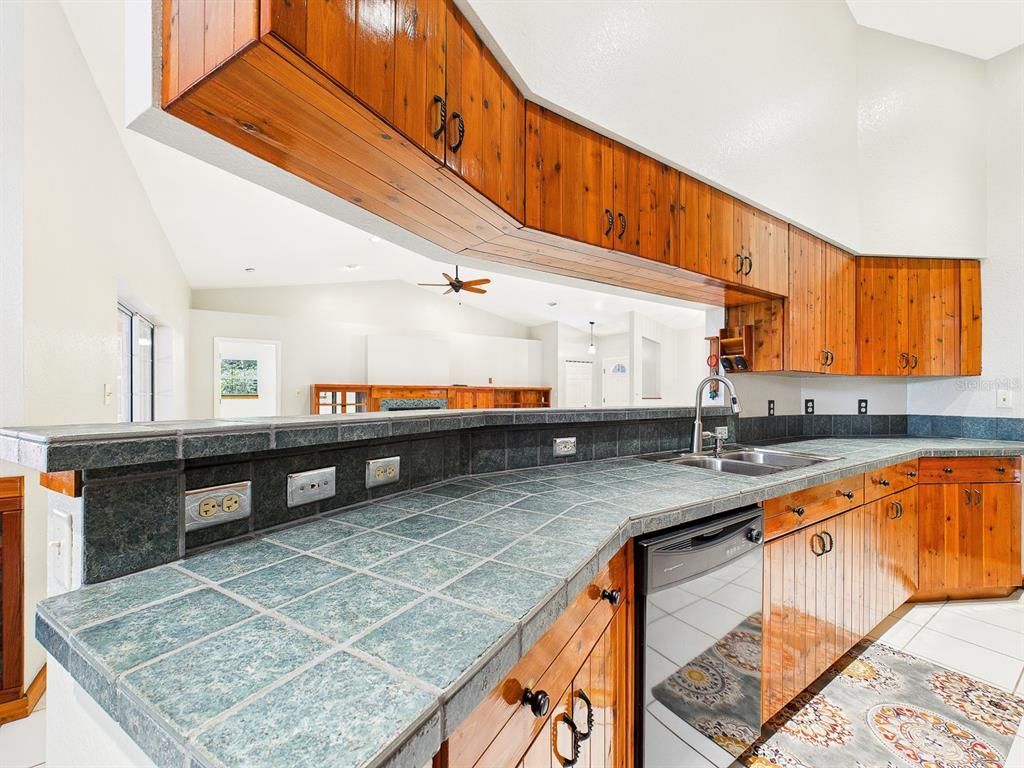 Interior, Kitchen, Tile Countertops