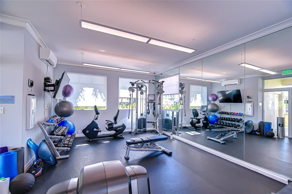 Fitness Equipment, Interior, Recessed Lighting