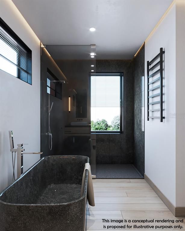 Bathroom, Interior, Recessed Lighting