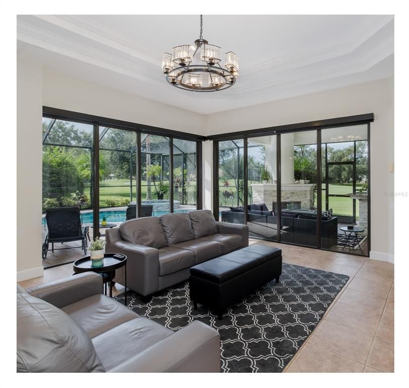 Chandelier, Interior, Living room, Sun Room