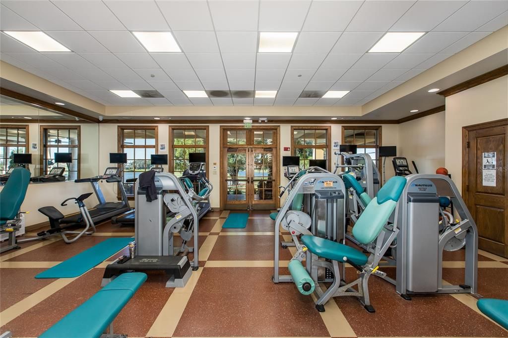 Fitness Equipment, Gym, Interior, Recessed Lighting