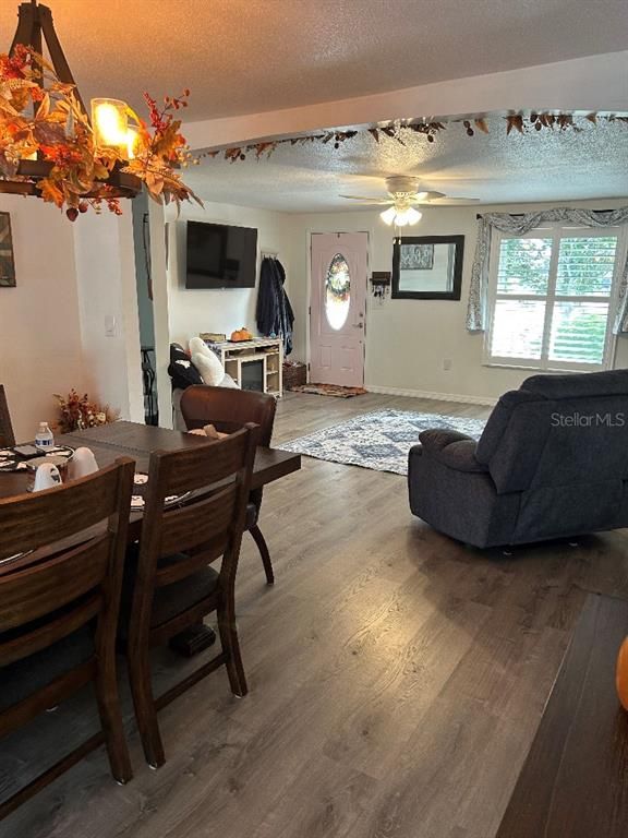Dining room, Interior, Wood Texture Flooring