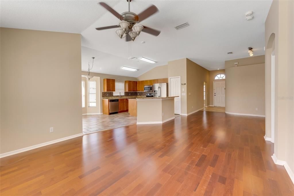 Empty room, Interior, Kitchen, Wood Texture Flooring