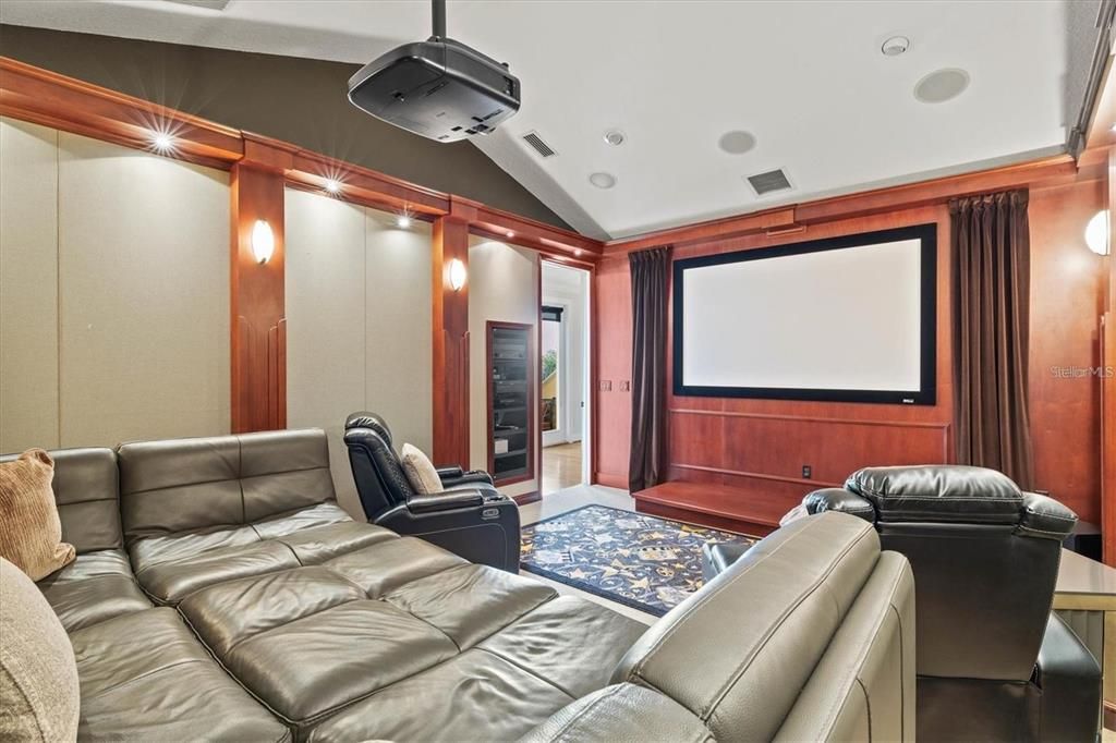 Home Theatre Room, Interior, Projection Screen, Recessed Lighting, Theatre Room