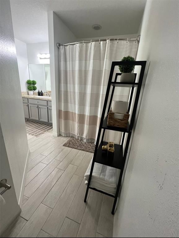 Bathroom, Interior, Wood Texture Flooring