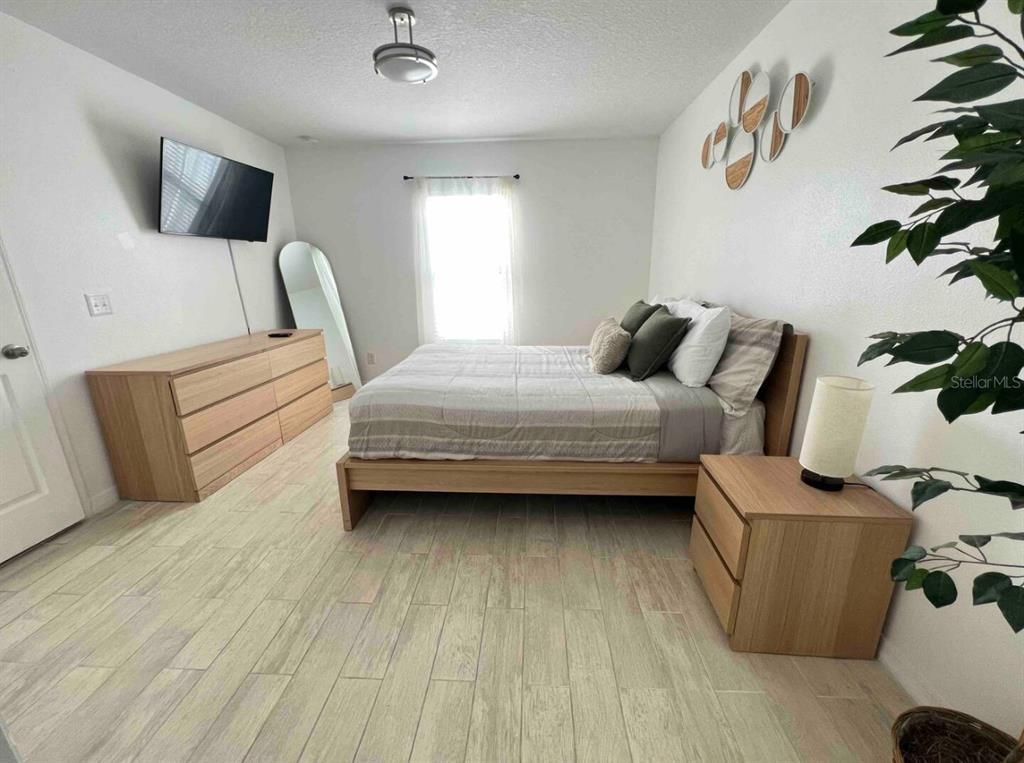 Bedroom, Interior, Wood Texture Flooring
