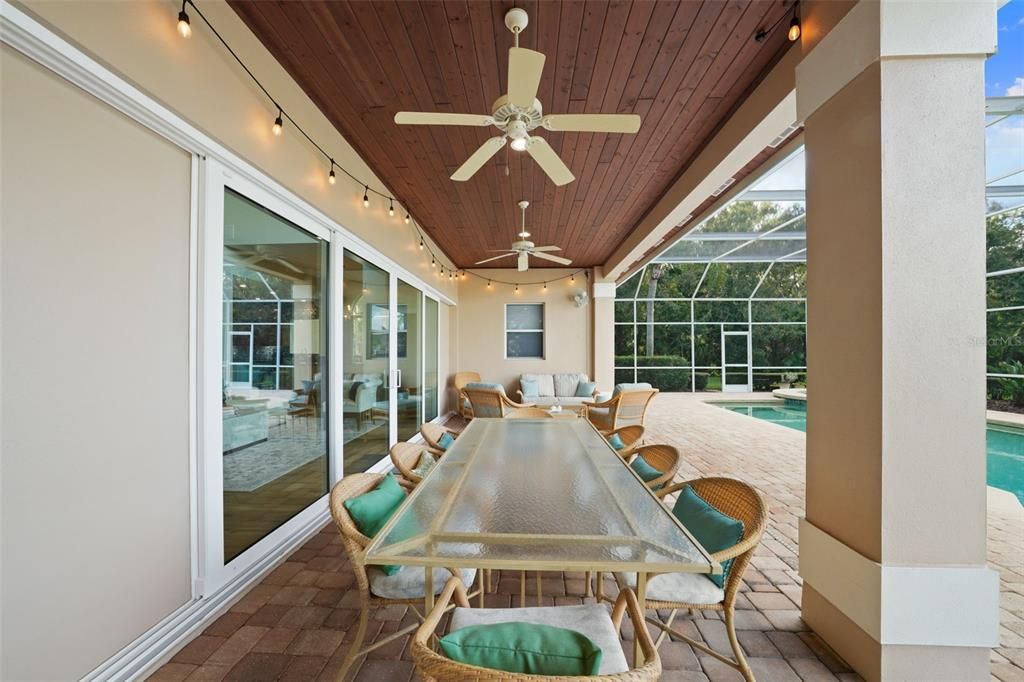 Dining room, Interior, Pool, Sun Room, Wooden Ceilings