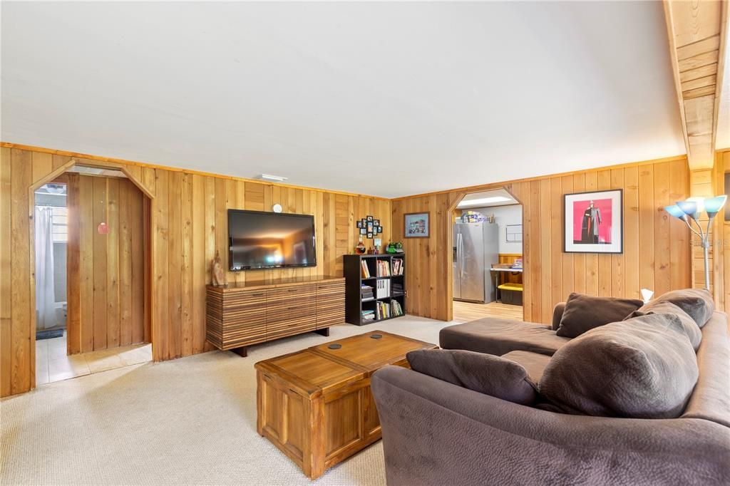 Interior, Living room, Wooden Walls
