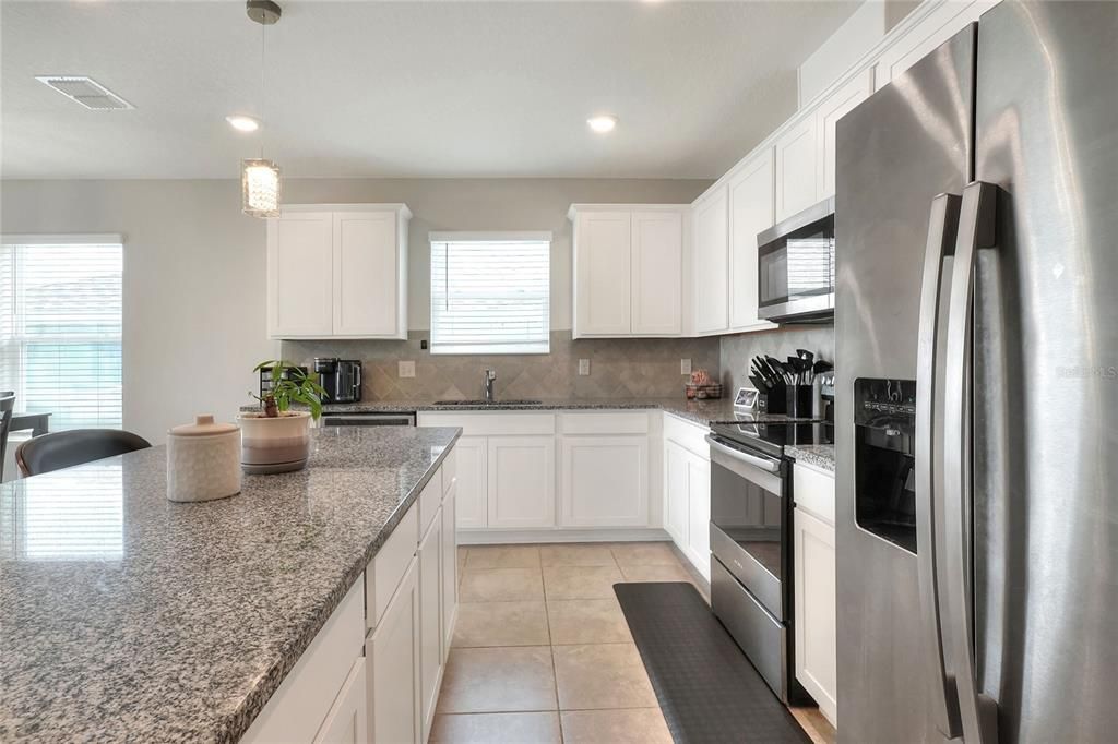 Interior, Kitchen, Pendant Lights, Recessed Lighting, Stainless Steel Appliances