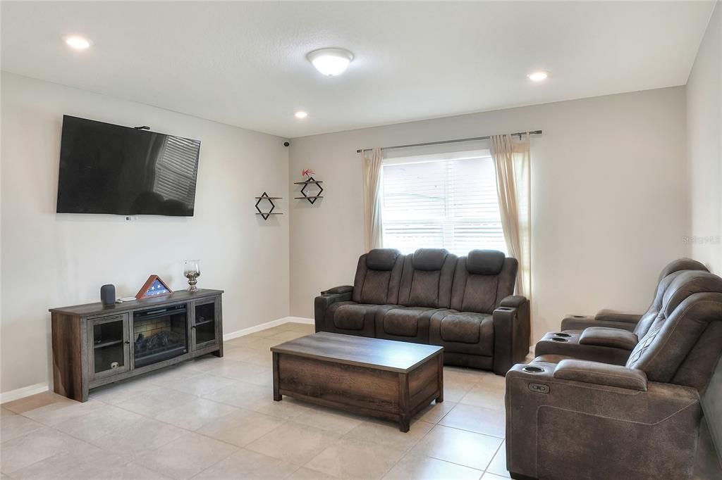 Interior, Living room, Recessed Lighting