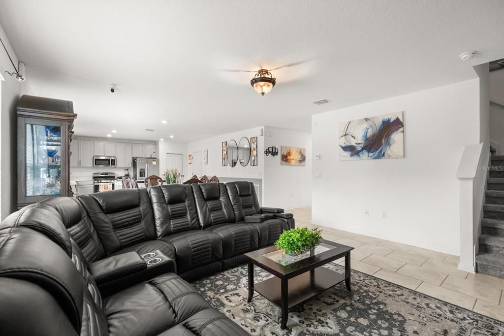 Interior, Kitchen, Living room, Recessed Lighting, Stainless Steel Appliances