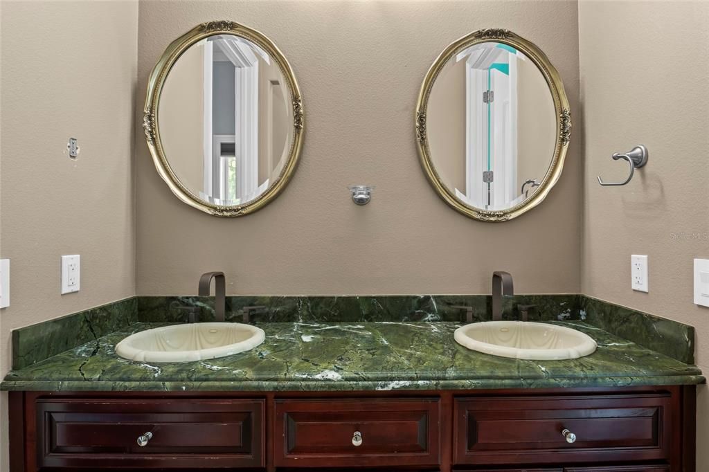 Bathroom, Dual Sink Vanities, Interior, Tile Countertops