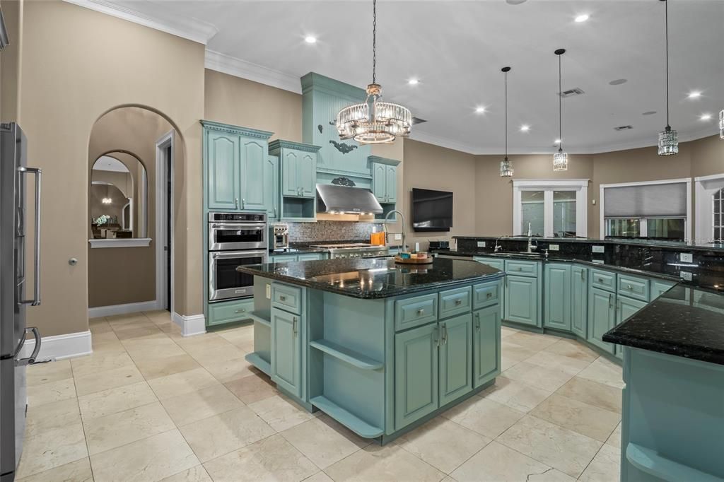 Interior, Kitchen, Pendant Lights, Recessed Lighting, Stainless Steel Appliances