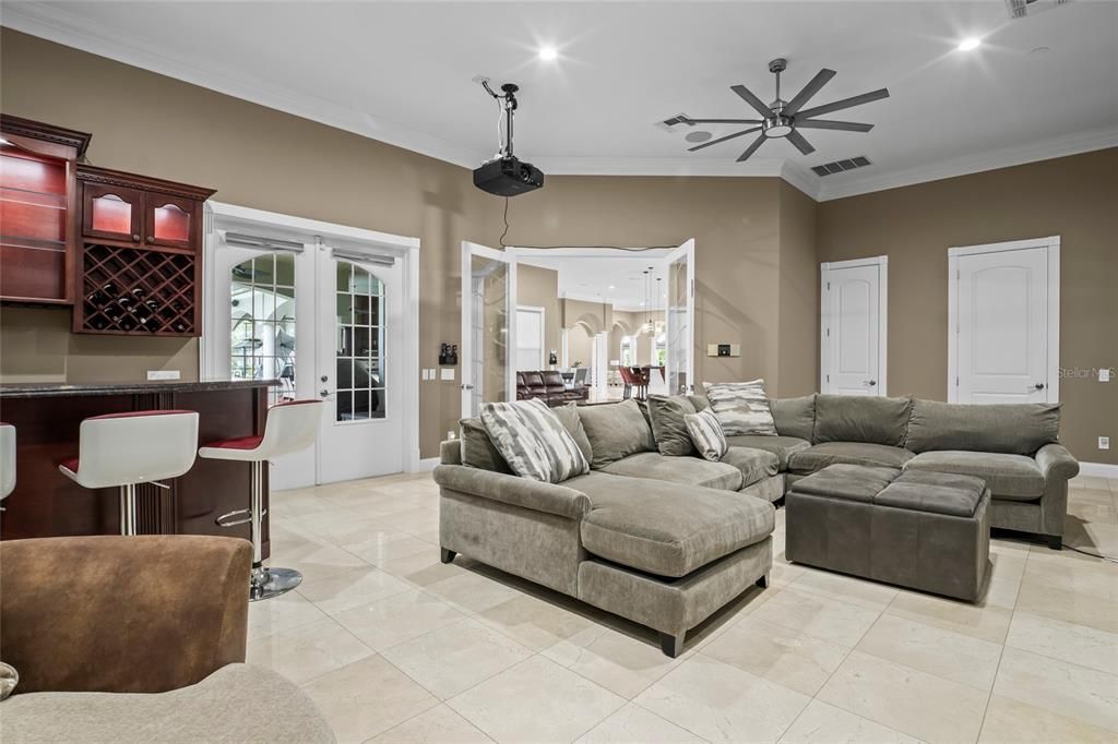 Interior, Living room, Recessed Lighting