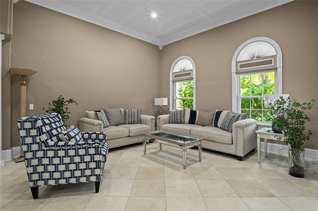 Interior, Living room, Recessed Lighting