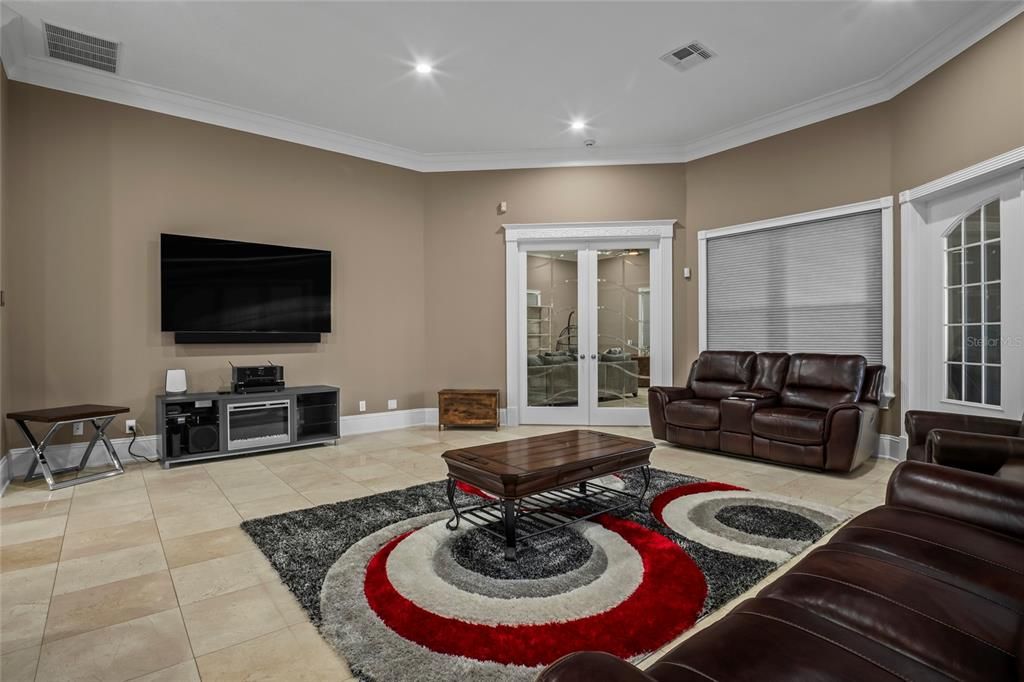 Interior, Living room, Recessed Lighting