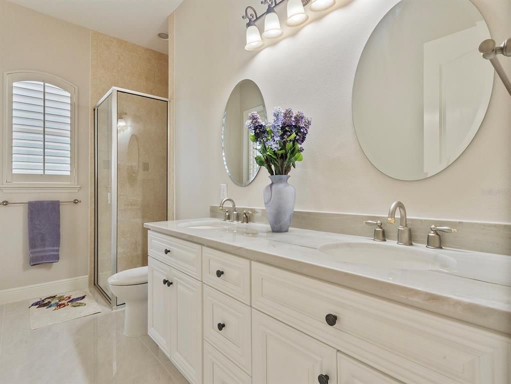 Bathroom, Dual Sink Vanities, Glass Shower, Interior