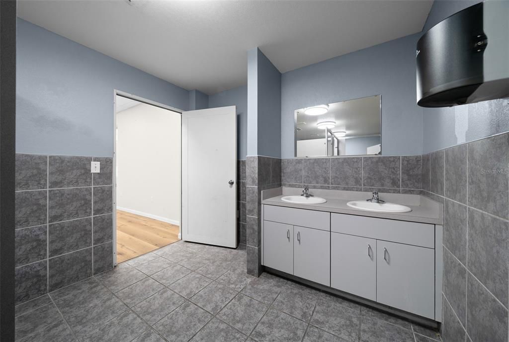 Bathroom, Dual Sink Vanities, Interior, Wood Texture Flooring