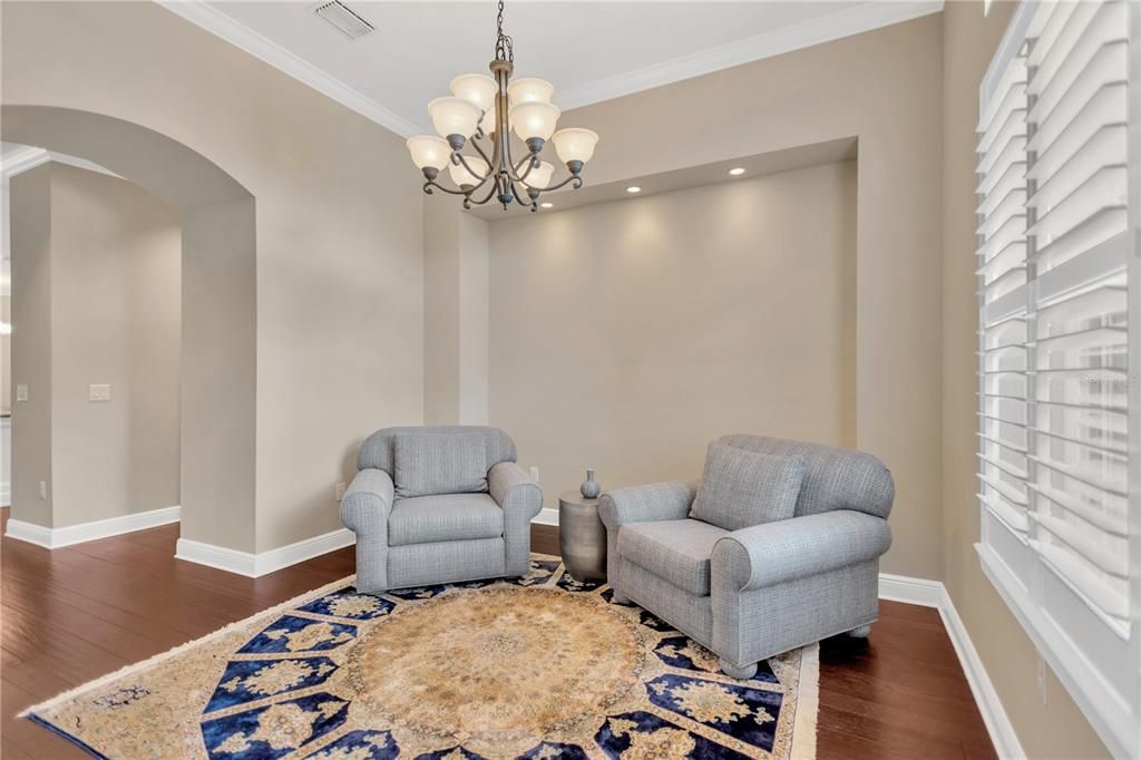 Chandelier, Interior, Recessed Lighting, Wood Texture Flooring
