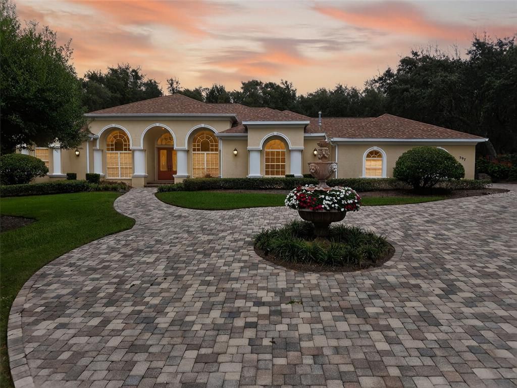 Attached, Backyard, Exterior, Facade, Mediterranean