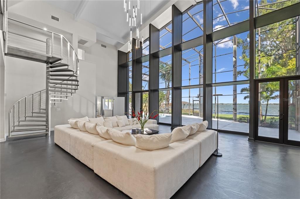 Interior, Living room, Pendant Lights, Water