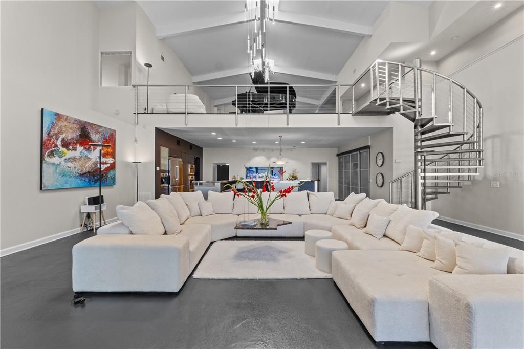 Dining room, Interior, Living room, Pendant Lights, Recessed Lighting