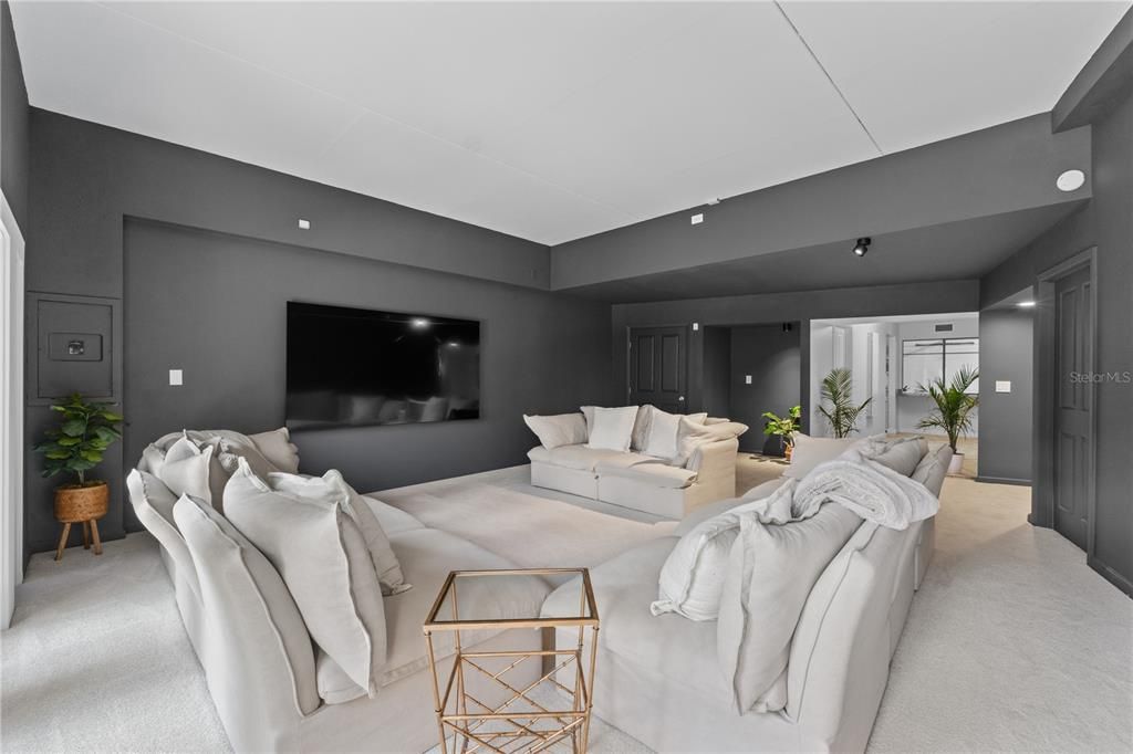 Interior, Living room, Recessed Lighting